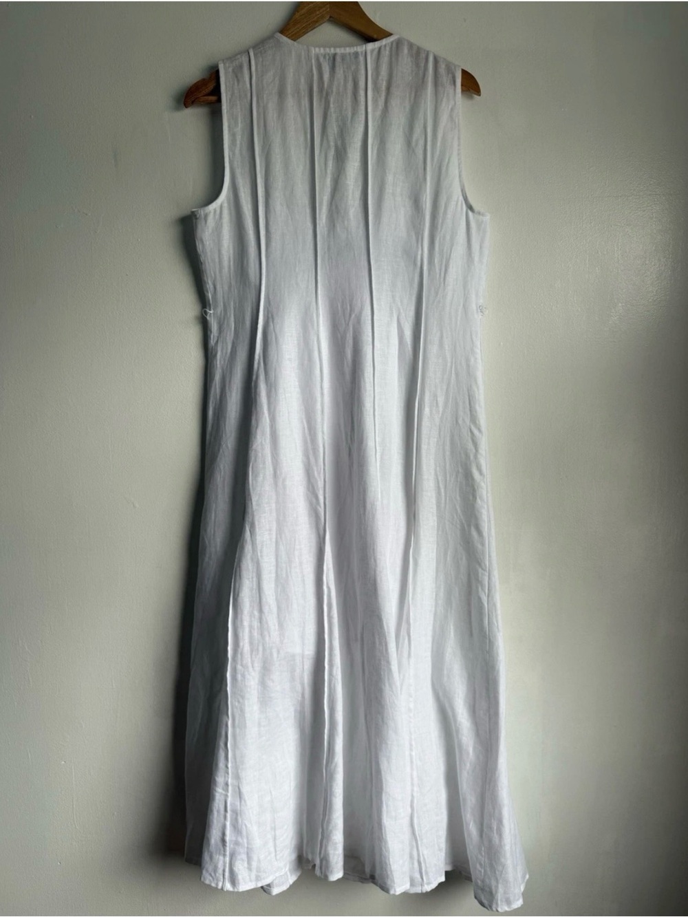 J. Crew White Sleeveless Seamed Linen Midi
Dress Medium - Picture 5 of 10